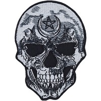 Totenkopf AufnäHer Pentagram AufbüGler Biker Patch Rocker Applikation