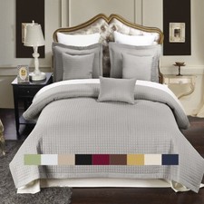 Checkered Style Soft and Plush Coverlet 2-3PC Set Bedspread Extra Soft Bed Cover