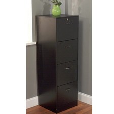 Vertical File Cabinet 3 Drawer Home Office Filing Storage Doent 4 Drawer File Cabinet Wooden Black Locking Office Storage Vertical Filing Unit