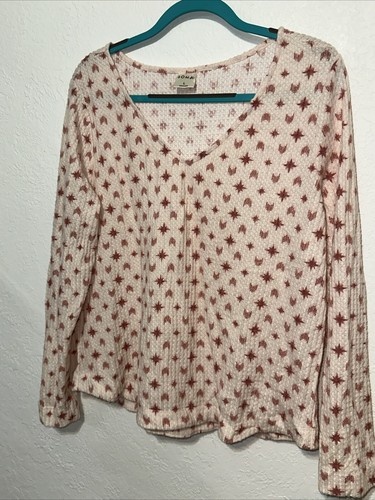 Top de pijama para mujer Soma talla L manga suave elástico dormir panal estrella PJ B5 - Imagen 6 de 17