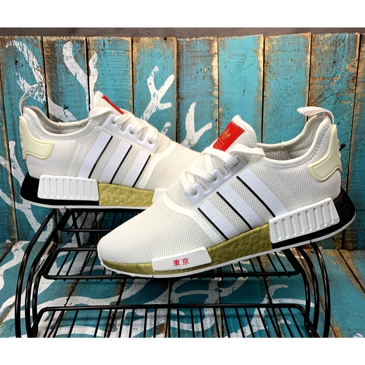 Adidas Men Original NMD United Sneaker TOKYO Gold/White/Red Sz 8.5 | eBay