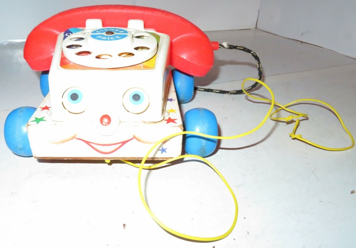 アンティークFisher-Price チャッターテレフォン 木製 1960年代 Fisher-Price Chatter Telephone from 1961 - Etsy 日本
