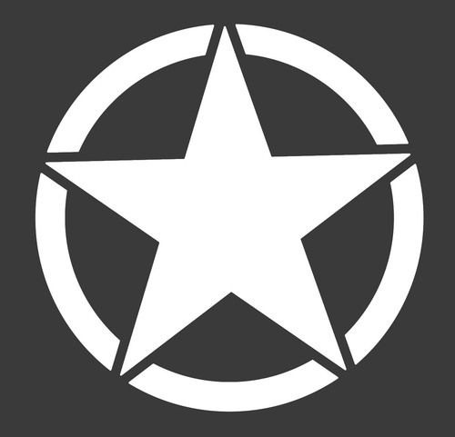 Juego de calcomanías laterales estrella militar de 8" - par - se adapta a Wrangler, Jeep Gladiator y más - Imagen 2 de 5
