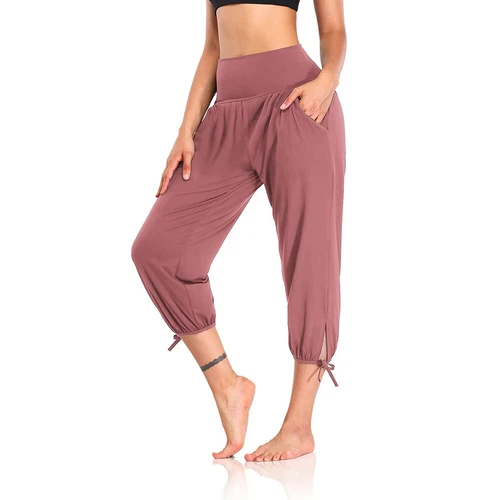 Summer Women's Capri Pants Casual Stretch Cropped Joggers Loose Trousers Fashion - Picture 36 of 44