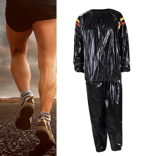 PVC Fitness Saunaanzug Abnehmen Trainingsanzug Damen Herren Ganzkörperhose - Imagen 9 de 13