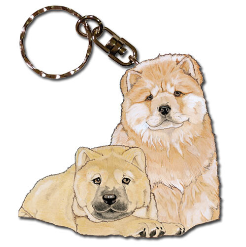 Chow Keychain Wooden - Picture 1 of 1