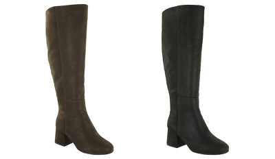 ELOQUII ELEMENTS WOMEN'S WIDE CALF BLOCK HEEL DRESS BOOTS, CHOOSE SIZE & COLOR