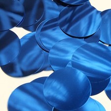 1" / 24mm Round Flat Sequins Royal Blue Metallic. Couture paillettes Made in USA