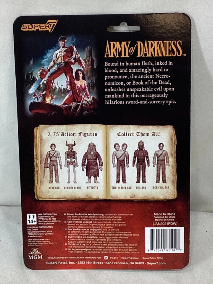 Figura Esqueleto Reaction Super 7 Army of Darkness Deadite Scout 2022 NUEVO Sellado Foto 3 de 4