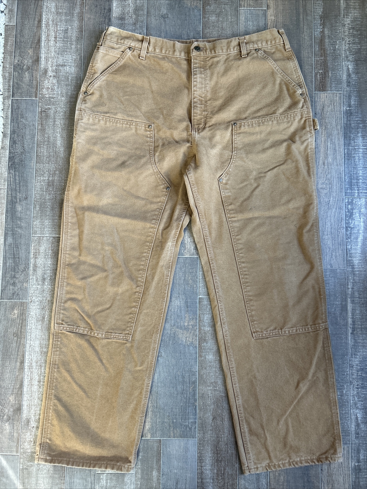 Vtg Carhartt Double Knee Carpenter Work Pants Brown 4… Gem