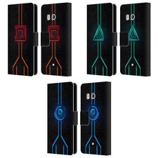 FUNDA LIBRO OFICIAL DE CUERO NEÓN ALYN SPILLER PARA TELÉFONOS HTC 1