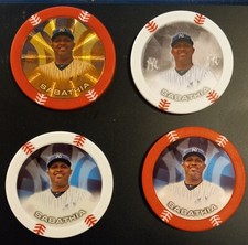 Lot of 4 2014 Topps Chipz: CC Sabathia: Red Gold Foil /Glow in the Dark/Base R/W