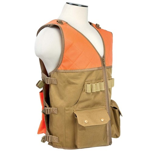 NcSTAR 2942 Blaze Orange Hunting Vest High Visibility Outdoor Range Harness - Picture 3 of 9