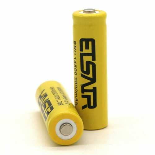ETSAIR 14500 Battery 2800mAh 3.7V Rechargeable Batteries Cell Charger Lot - Picture 11 of 21