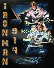 St. Louis BLUES Garry UNGER #7 Signed IRON Man 914 COLLAGE Custom LAB 11X14 WOW!