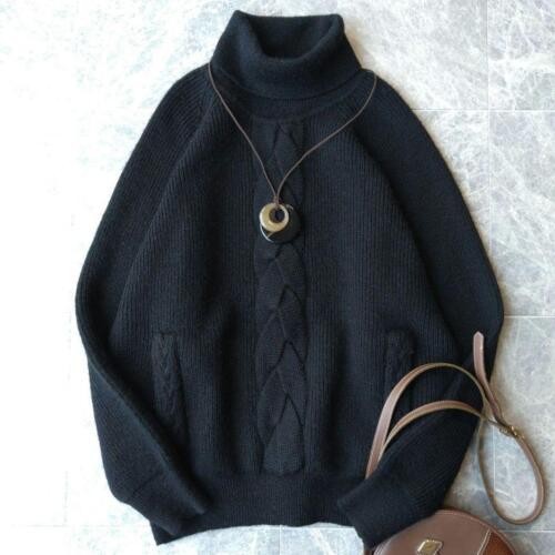 Pierre Balmain Cable Knit Sweater Black L Relaxed Fit 100% Wool