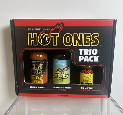 First We Feast, Hot One 3 Pack Los Caliente The Last Dab Buffalo Hot Sauce Trio
