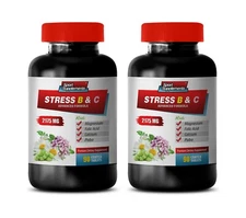 mood boost natural supplement - STRESS B & C - immune support herbs 2 BOTTLE