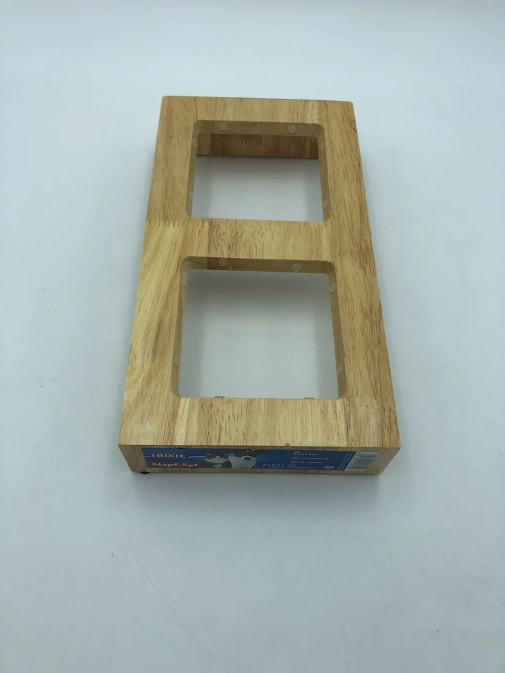 Ensemble de gamelles Trixie céramique/bois, noir - pour chiens/chats, 28 x 5 ... - Photo 3/4