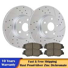 Front Drilled Brake Rotors and Pads for 1.8L Corolla VIBE Matrix  SCION XD Kits
