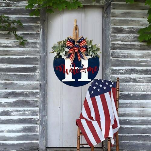 2024 Independence Day Direction Door Hanging 4th of Farmhouse July Wall R1 D4P7 - Picture 12 of 14