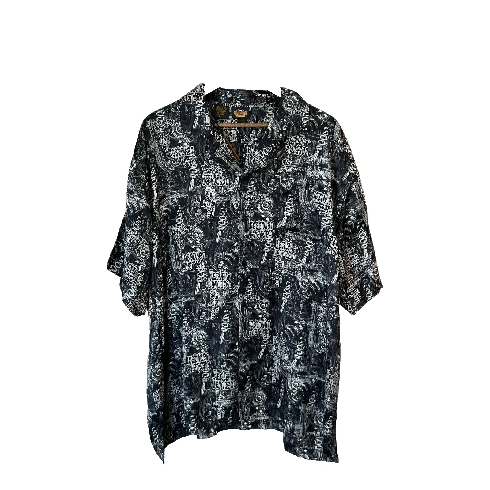 Rockabilly 100% Seda Vintage Casual Shirts for Men