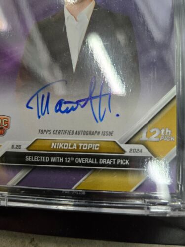 2024 TOPPS NOW NIKOLA TOPIC PURPLE AUTOGRAPH AUTO ON CARD #3/25 - Picture 3 of 4