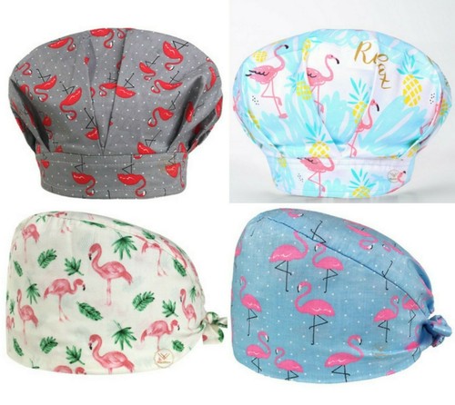 Surgical Scrub Hat Cap with Buttons 