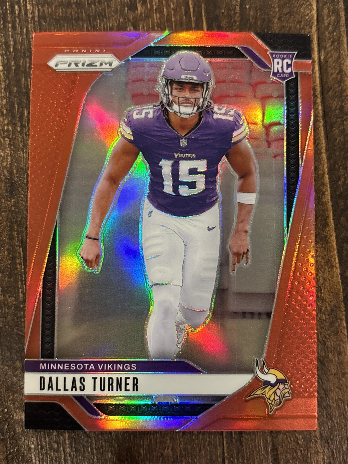 2024 Panini Prizm Dallas Turner Red Retail SSP Rookie #324 Vikings RC