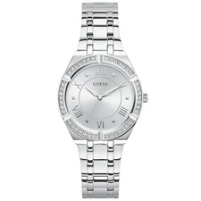 Guess GW0033L1 Ladies Silver Tone Crystal Bezel Watch