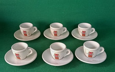 SET 6 TAZZINE + PIATTINI CAFFÈ MOAK PORCELLANA ACF ITALY VINTAGE. CV77