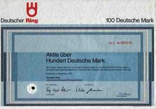 Deutscher Ring Hamburg 1970 Basel D&uuml;sseldorf MONEYMAXX 100 DM Rudolf Oetker
