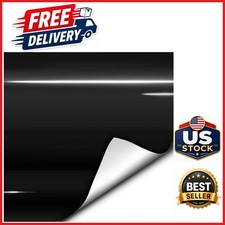 6ft x 5ft Gloss Black Vinyl Wrap Film with Air-Release for DIY Automotive Use
