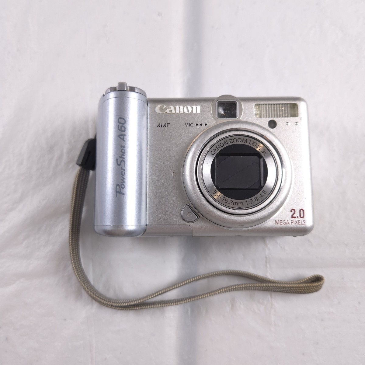 Canon PowerShot A60 Camera 2 MP Silver Not Working For Parts Or