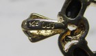 Gold Plated Sterling Silver Blue Sapphire & Diamond Round Pendant 5.7g ~ 4-E333 — photo 5