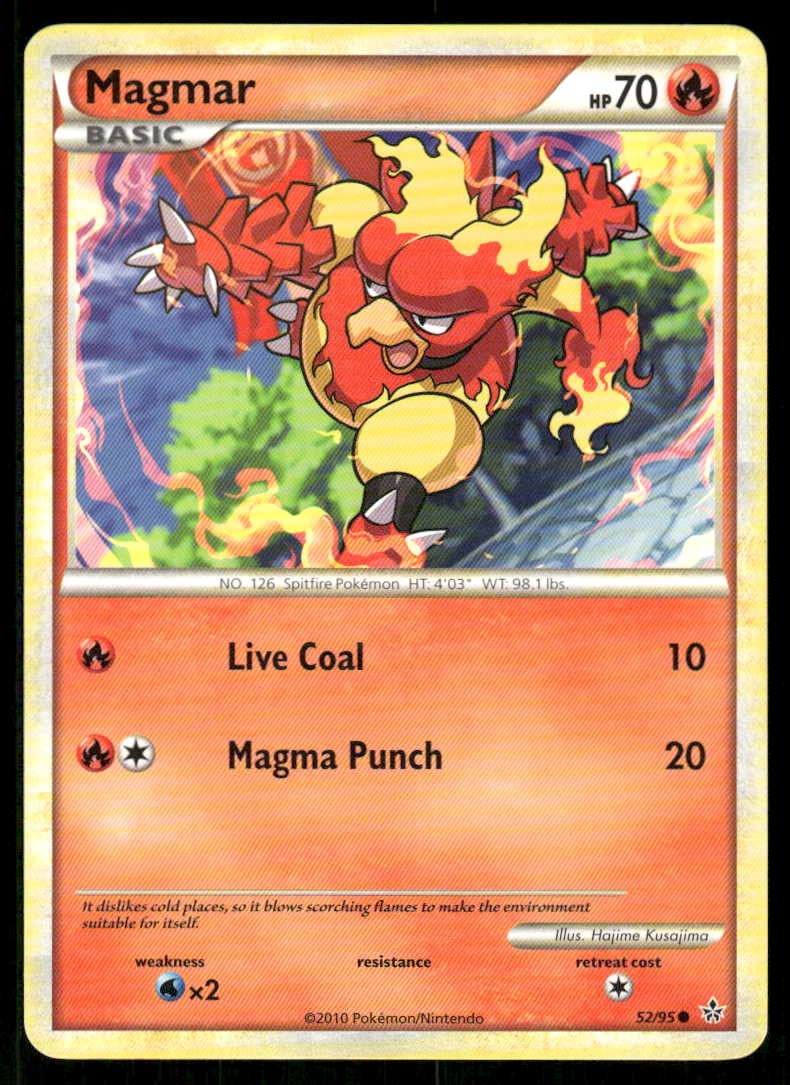 Pokemon Magmar HGSS Unleashed 52/95 C NM/M