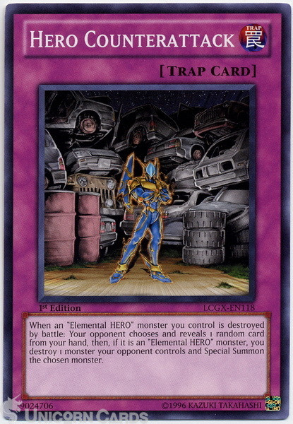 LCGX-EN118 Hero Counterattack 1st Edition Mint YuGiOh Card