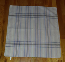 Vintage ECHO Blue Green Pink Striped 100 Cotton Square Scarf 25" Italy