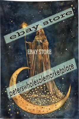 Wall Tapestry Moon Magic Fantasy Witch boho aesthetic 59X82 in