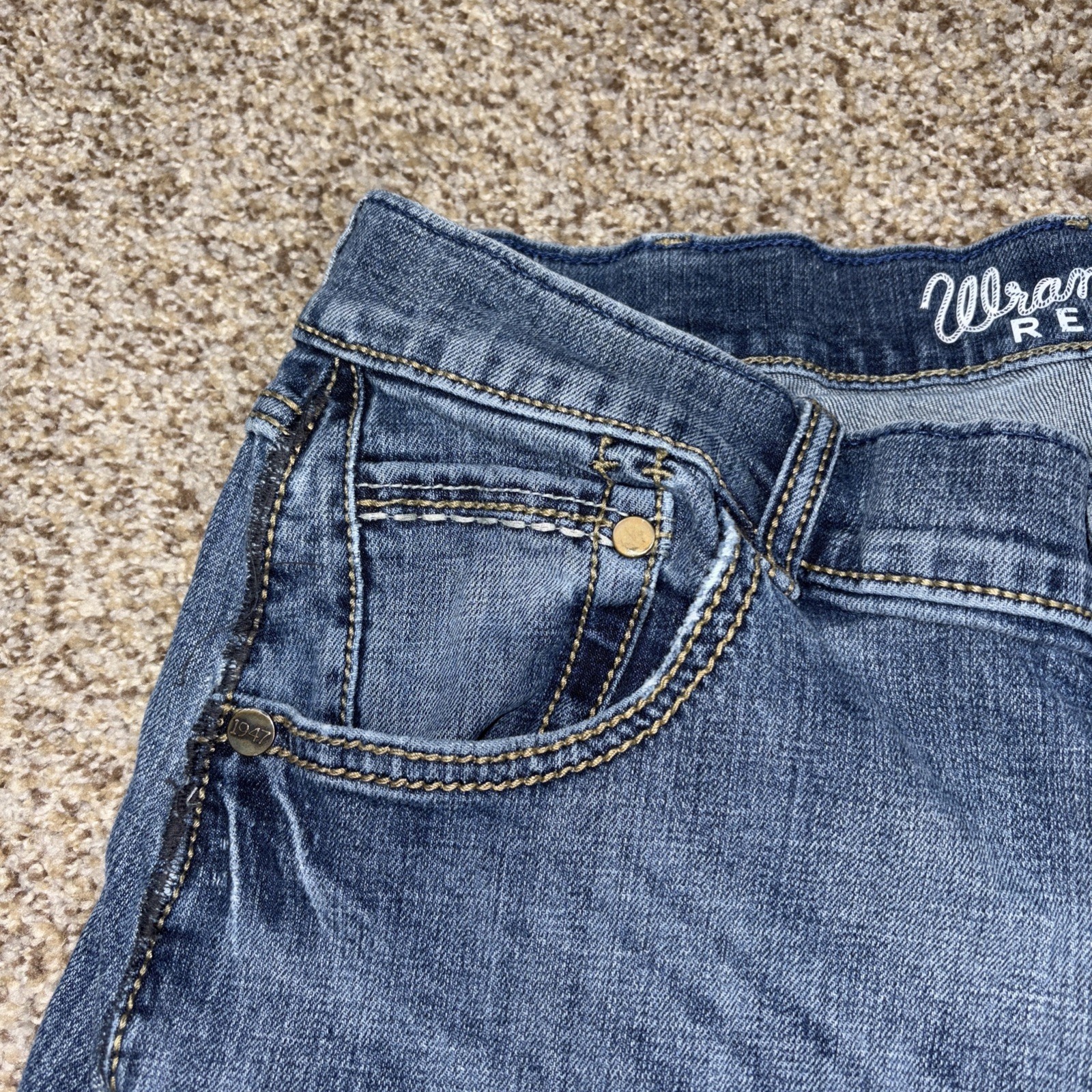 Wrangler Retro Slim Boot Jeans Mens 36x30 Blue Denim Stretch Fits 32 X 29 - View 5