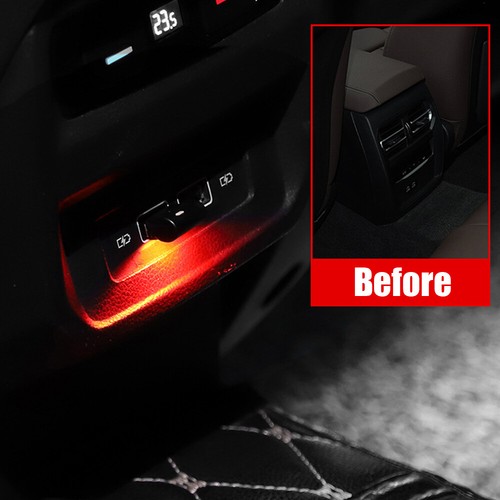 3x USB RGB LED Car Interior Lights Neon Atmosphere Ambient Lamp Bulb Accessories - Picture 10 of 12