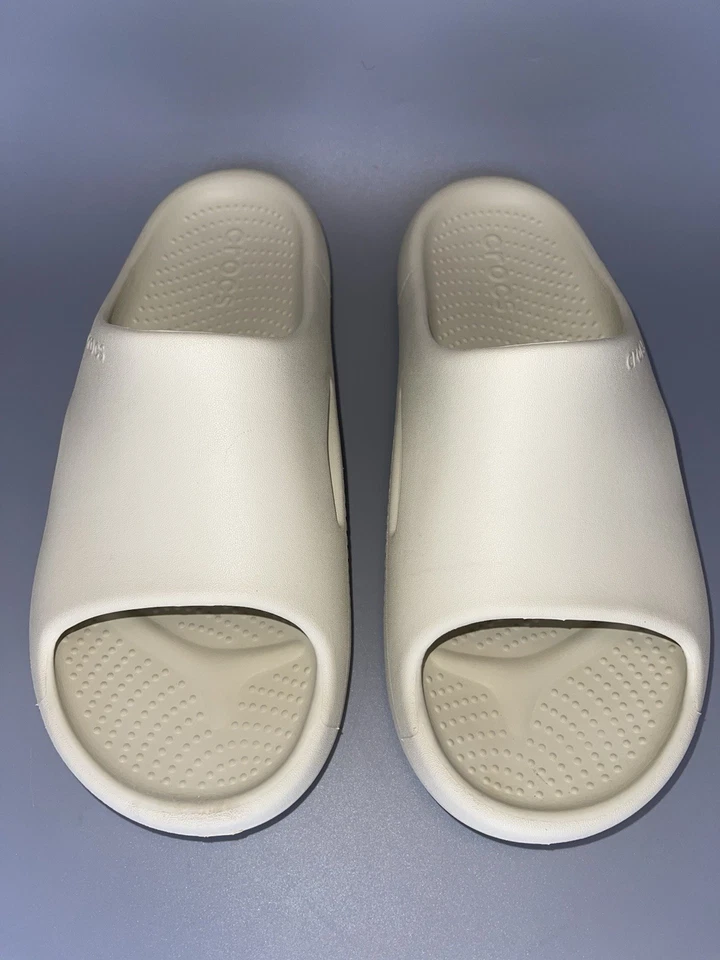 Sandalias Crocs Mellow Recovery Slide para hombre 10 mujeres 12 huesos beige sin cordones cómodas Foto 3 de 4