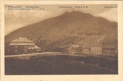 Postcard, postcard, Giant Mountains Silesian House, expired 1929.