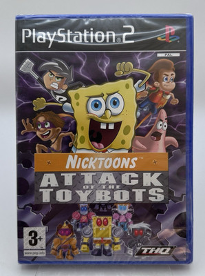 PS2 Nicktoons SpongeBob Attack of The Toybots *Clear Tearstrip*