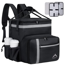 Food Delivery Backpack Insulated Expandable Large Capacity 10.5"W x 15.5"H