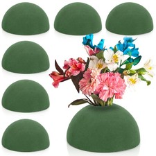Goaste 6 Pack Half Ball Floral Foam, 5.5 x 3 Inch Green Dry Florist Foam, Hal...