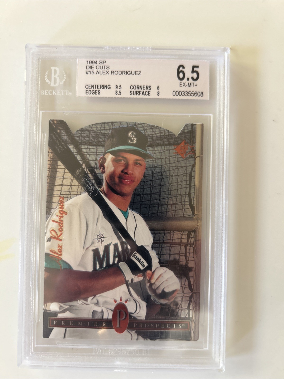 1994 Upper Deck SP - Premier Prospects Alex Rodriguez #15 Die-Cut (RC)