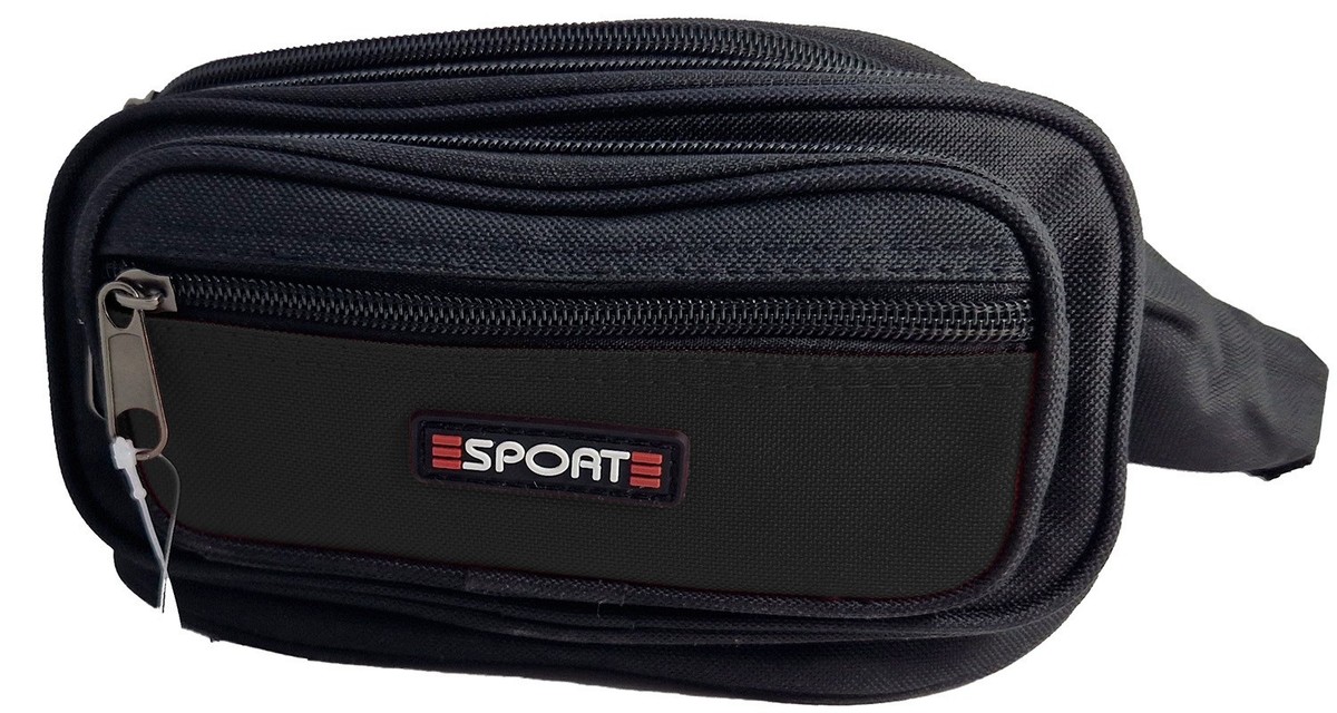 Long Keeper Marsupio Uomo Donna 1,5L – Sling Bag In Nylon, Borsa Da Petto E Cintura, Regolabile, Per Sport E Viaggio (Nero) - 2