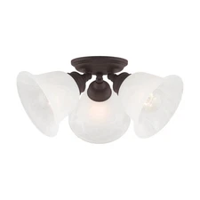 Livex Lighting - Essex - 3 Light Flush Mount in Traditional Style - 14.5 Inches