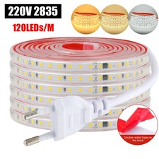 220V 230V LED Streifen Stripe Selbstklebend Lichtband Lichtschlauch IP67 Dimmbar